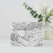 ファーマーズマーケットの着色のページの郵便はがき ポストカード (スタンド正面)