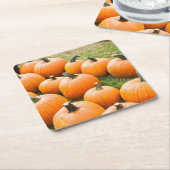 ファーマーズマーケットの販売のためのカボチャ スクエアペーパーコースター (アングル)