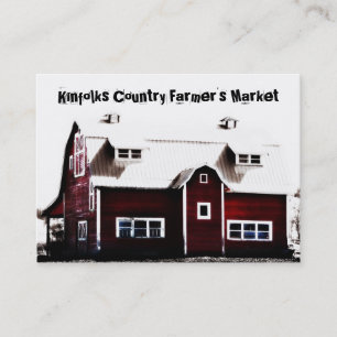 ファーマーズマーケットの赤い国の納屋 名刺