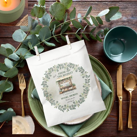 ファーマーズマーケットの農場スタンド ウェルカム ブライダルシャワー フェイバーバッグ