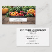 ファーマーズマーケットまたはCSA写真 名刺 (正面/裏面)
