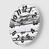ファーマーズマーケットアンティーク ラージ壁時計 (傾斜)