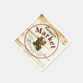 ファーマーズマーケットイチゴ徴候 スタンダードカクテルナプキン (角)