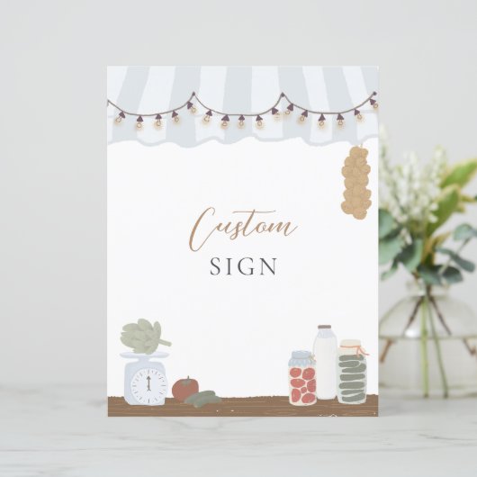 ファーマーズマーケットカスタムパーティー標識 (スタンド正面)