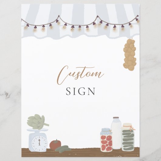 ファーマーズマーケットカスタムパーティー標識 (正面)