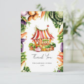 ファーマーズマーケットカスタムベビーシャワー サンキューカード (スタンド正面)