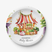 ファーマーズマーケットカスタムベビーシャワー ペーパープレート (正面)