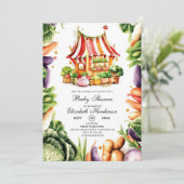 ファーマーズマーケットカスタムベビーシャワー 招待状 (スタンド正面)