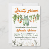 ファーマーズマーケットガーデンローカル育ての赤ちゃんシャワー 招待状 (正面)