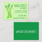 ファーマーズマーケットグリーングロッサリーアスパラガスの槍 名刺 (正面/裏面)
