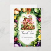 ファーマーズマーケットシンプルベビーシャワー サンキューカード (正面/裏面)