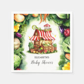 ファーマーズマーケットシンプルベビーシャワー スタンダードカクテルナプキン (正面)