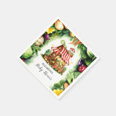 ファーマーズマーケットシンプルベビーシャワー スタンダードカクテルナプキン (角)