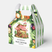 ファーマーズマーケットシンプルベビーシャワー フェイバーボックス (正面サイド)