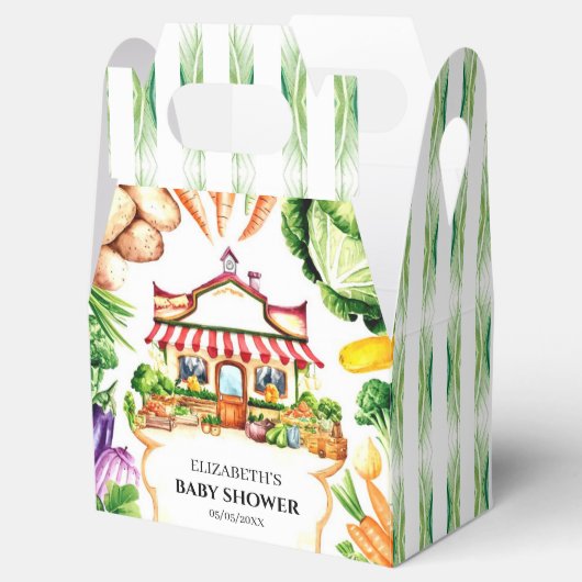 ファーマーズマーケットシンプルリトル赤ちゃんシャワー フェイバーボックス (オープン)