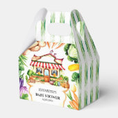 ファーマーズマーケットシンプルリトル赤ちゃんシャワー フェイバーボックス (正面サイド)