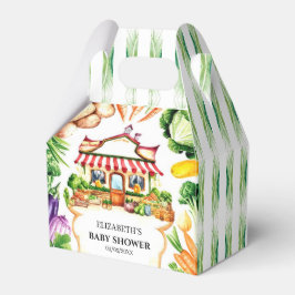 ファーマーズマーケットシンプルリトル赤ちゃんシャワー フェイバーボックス