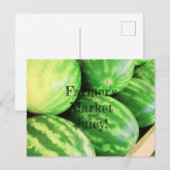 ファーマーズマーケットジューシーなスイカ ポストカード (正面/裏面)