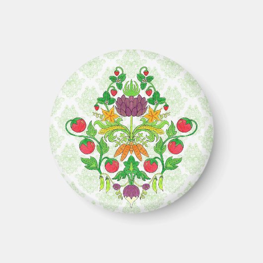 ファーマーズマーケットダマスク マグネット (正面)