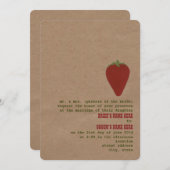 ファーマーズマーケットテーマウェディング招待 |いちご 招待状 (正面/裏面)