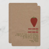 ファーマーズマーケットテーマウェディング招待 |いちご 招待状 (正面/裏面)