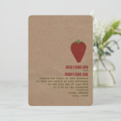 ファーマーズマーケットテーマウェディング招待 |いちご 招待状 (スタンド正面)