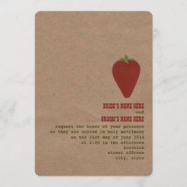 ファーマーズマーケットテーマウェディング招待 |いちご 招待状