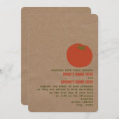 ファーマーズマーケットテーマウェディング招待 |トマト 招待状 (正面/裏面)