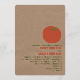 ファーマーズマーケットテーマウェディング招待 |トマト 招待状