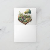 ファーマーズマーケットバスケット地元で育った赤ちゃんシャワー サンキューカード (内部)