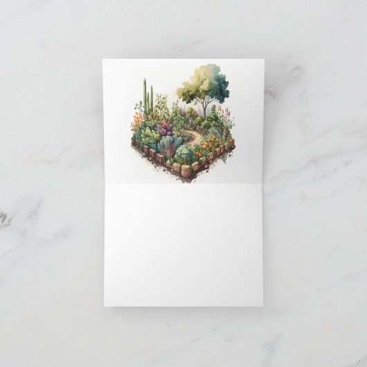 ファーマーズマーケットバスケット地元で育った赤ちゃんシャワー サンキューカード (内部)