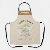 ファーマーズマーケットパーソナライズされた園芸 エプロン (正面)