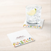 ファーマーズマーケットパーティーファームフレッシュプロデュース スクエアペーパーコースター (インサイチュ)