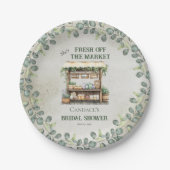 ファーマーズマーケットファームスタンドウェルカムブライダルシャワー ペーパープレート (正面)