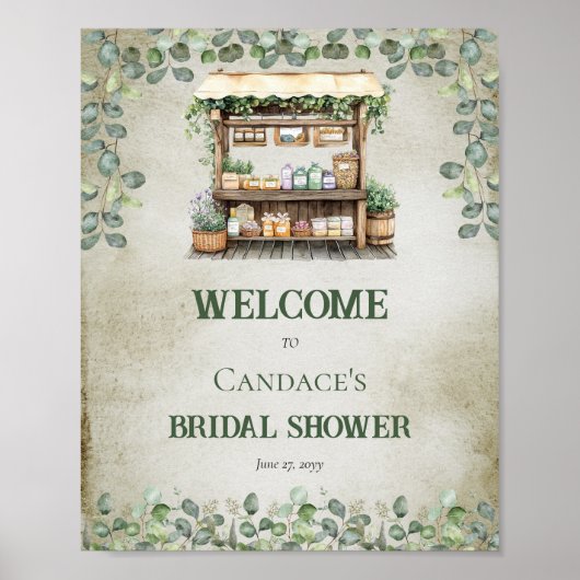ファーマーズマーケットファームスタンドウェルカムブライダルシャワー ポスター (正面)