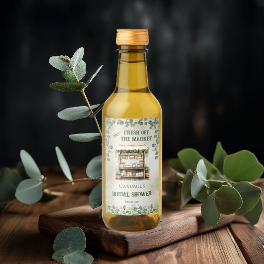 ファーマーズマーケットファームスタンドウェルカムブライダルシャワー ワインラベル