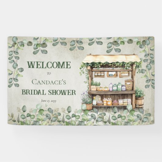 ファーマーズマーケットファームスタンドウェルカムブライダルシャワー 横断幕 (横)