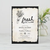 ファーマーズマーケットフラワーブーケブライダルシャワー 招待状 (スタンド正面)