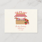 ファーマーズマーケットブライダルシャワーアドバイスfor Bride エンクロージャーカード (裏面)