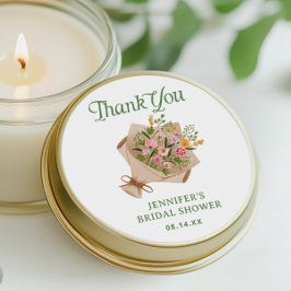 ファーマーズマーケットブライダルシャワーサンキュー ラウンドシール
