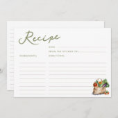 ファーマーズマーケットブライダルシャワーレシピカード 招待状 (正面/裏面)