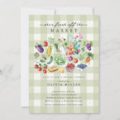 ファーマーズマーケットブライダルシャワー招待 招待状 (正面)