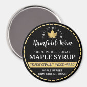 ファーマーズマーケットプロモーションメープルシロップ金ゴールドリーフ マグネット (正面/裏面)