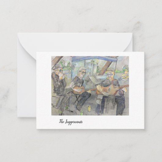 ファーマーズマーケットミュージシャンノートカード ノートカード (正面)