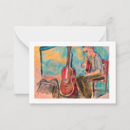 ファーマーズマーケットミュージシャンノートカード ノートカード