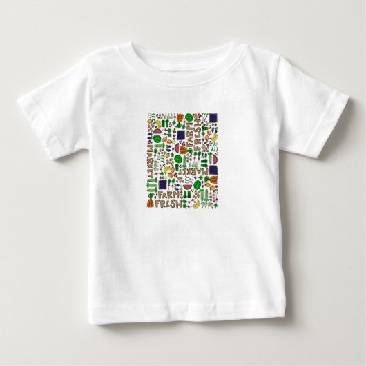 ファーマーズマーケットメドレー ベビーTシャツ (正面)