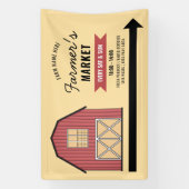 ファーマーズマーケットモダンファームハウスマーケティングバナー 横断幕 (縦)