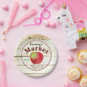 ファーマーズマーケットリンゴ徴候 ペーパープレート (パーティー)