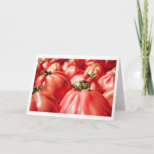 ファーマーズマーケットレッドトマト写真キッチン カード (正面)