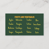 ファーマーズマーケット名刺 名刺 (裏面)